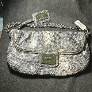 Bebe leather purse snake pattern NWT